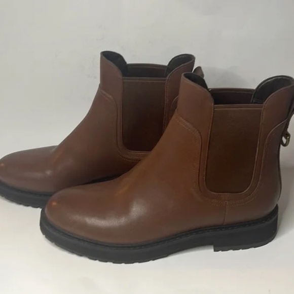 Cole Haan- New Chestnut Leather Greenwich Waterproof Leather Chelsea Boot - Picture 1 of 6
